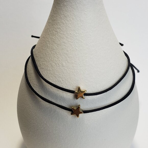 SET of 2 LUCKY STAR Black String Kabbalah Tibetan Buddhist Adjustable BRACELET - Picture 4 of 5